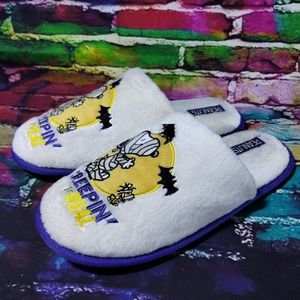 Peanuts Mummy Snoopy Halloween Scuff Slippers “Creeping It Real” Sz L 9/10